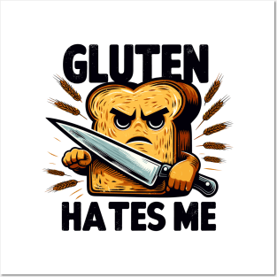 Angry Gluten Hates Me Posters and Art